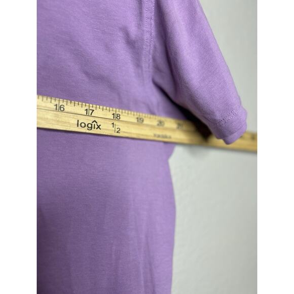 Life is Good Soccer Ball T Shirt Size Lavender Purple Short Sleeve Size Large - Picture 7 of 9